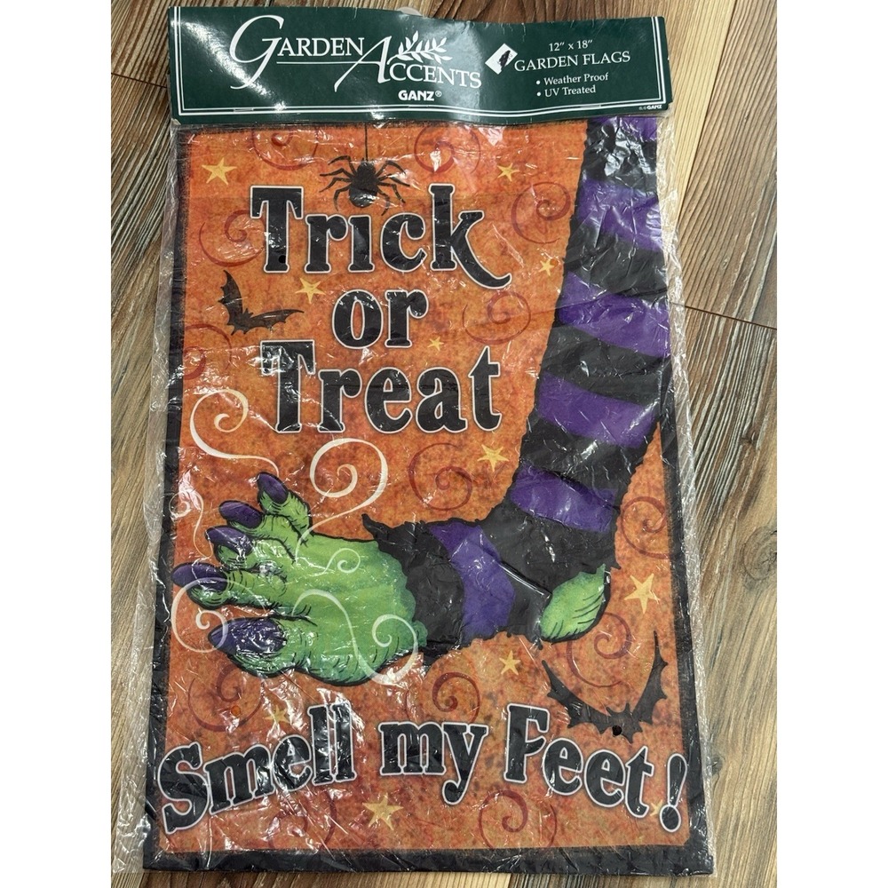 New Ganz Garden Accents 12x18" Weather Proof Halloween Flag